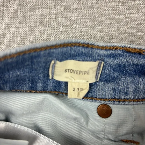 Madewell Jeans Womens 23P Stovepipe Blue Straight Slim Light Wash Denim 5-Pocket - Image 5