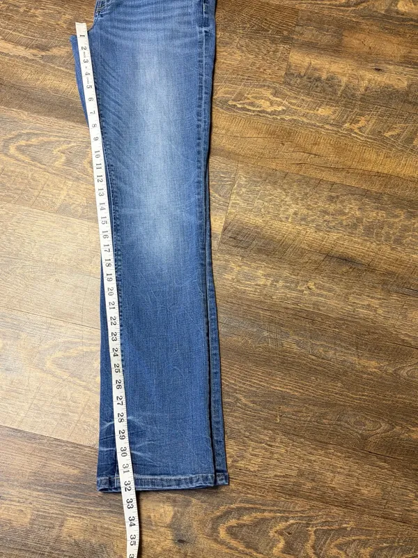BKE Payton Straight Jeans Womens 29x32 Distressed Stretch Blue Denim - Image 7