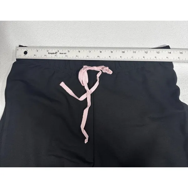 Hanes Women’s Pajama Set Black Oversized Short Sleeve Hoodie Top & Pants Size S - Image 12