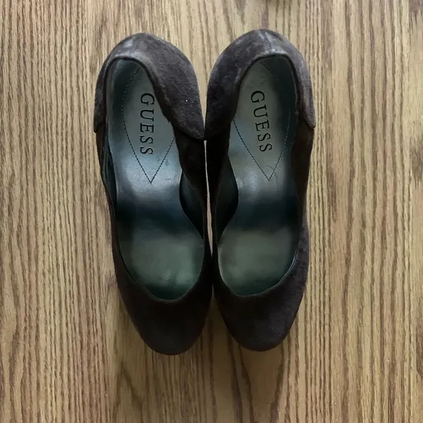 Guess Brown Suede Heels - Image 4