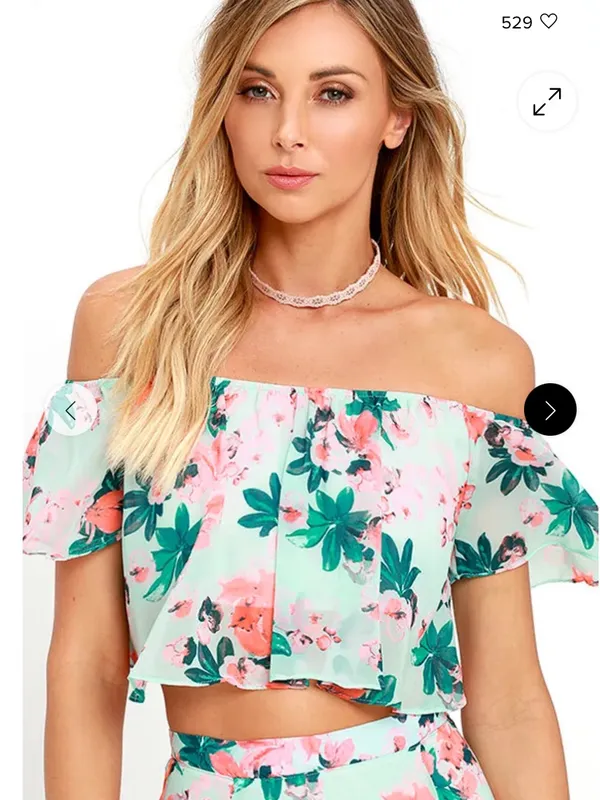 Lulus Bloom for Two Mint Floral Print Two-Piece Maxi Dress - Image 4