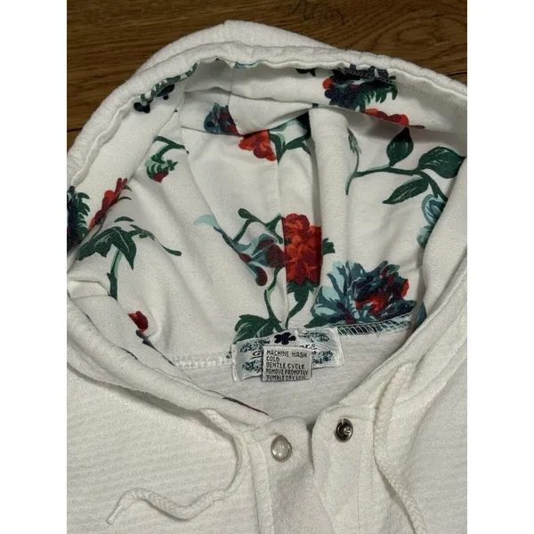 Gina Peters Grandamacore Sweater Vest‎ Women Medium Cardigan Hooded Floral Snap - Image 10