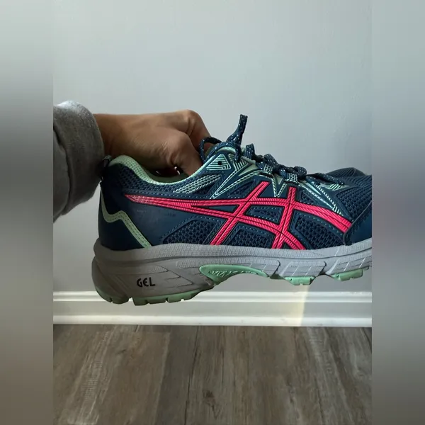 ASICS Sneakers Gel Venture 8 Hiking Running Trail Shoes Mint Blue Green Pink 6.5 - Image 12