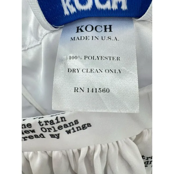 KOCH Book Writing Print Top Tiered Ruffle‎ Crop Tank Made In USA Size Small - Image 5