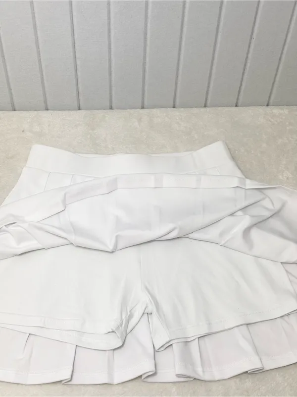 INDERO‎ White Pleated Tennis Skirt- Skort Size L - Image 7