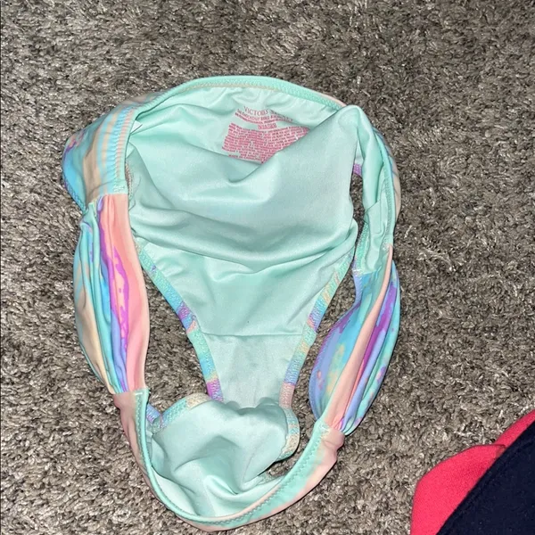 Victoria's Secret Pastel Tie-Dye Bikini Bottoms - Mint, Pink, Purple - Image 3