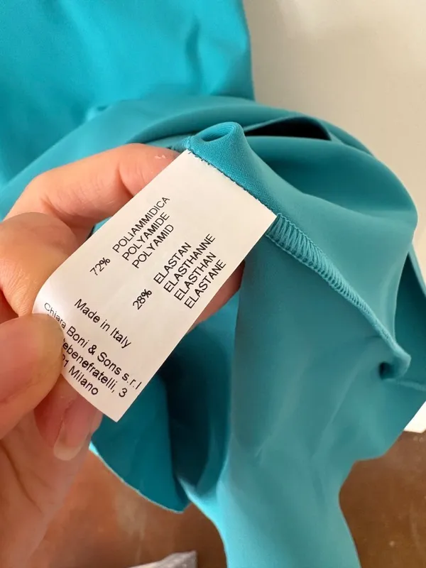 NWT Chiara Boni Sleeveless Gown Deep Sky Blue Italian Designer Dress Sz 4 - Image 7
