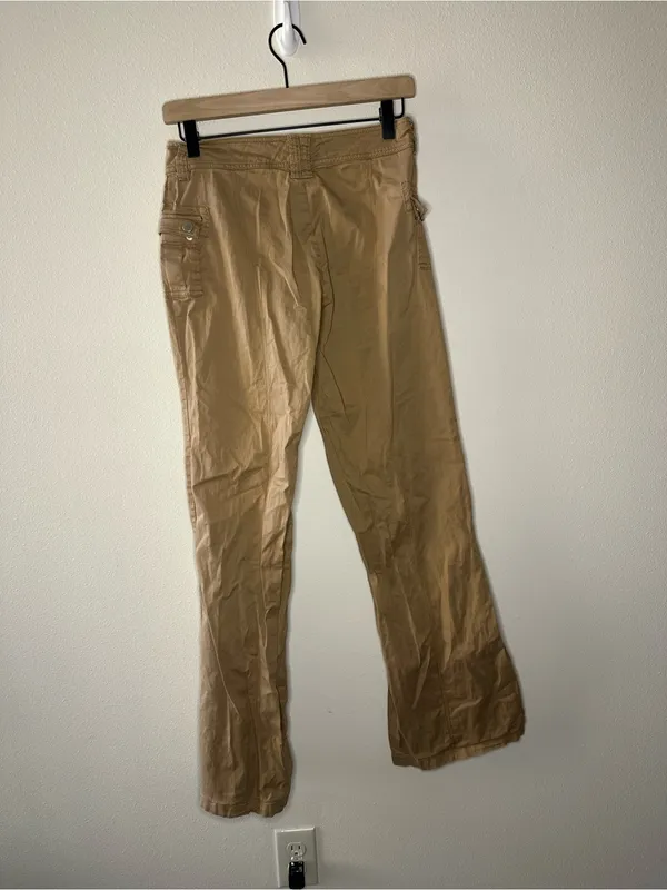 I AM GIA low rise cargo flare pants utility Y2K grunge style size XS - Image 9