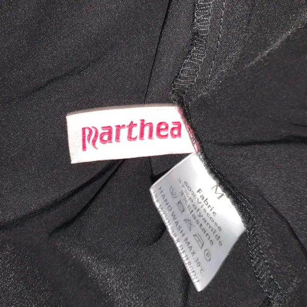 Parthea Long Sleeve Tie Back A-Line Dress - Black size M - Image 7