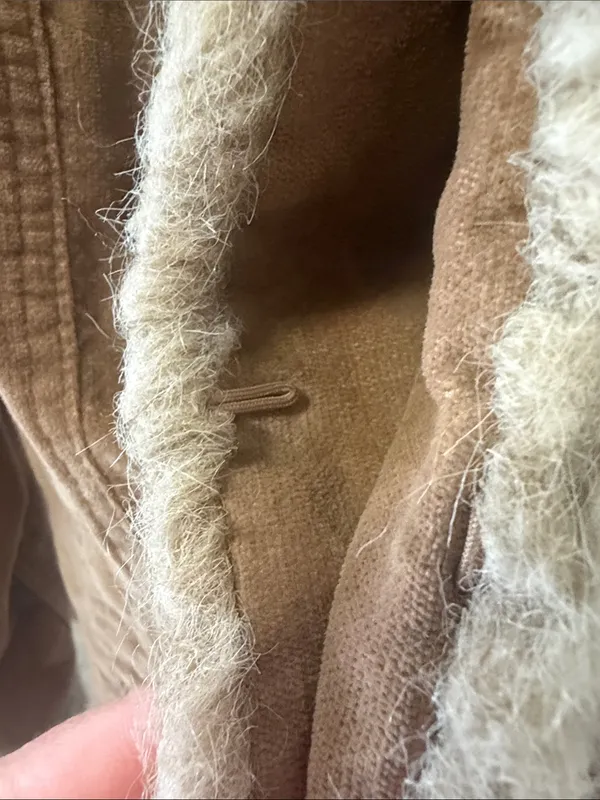 Y2K BB Dakota Penny Lane Vintage Faux Shearling Corduroy Jacket XL - Image 3