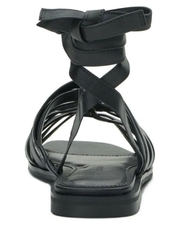 Vince Camuto Leather Sandals‎ Square Toe Lavelinn Wrap Around Flats black size 7 - Image 3
