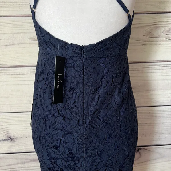 Lulus Flirting with Desire Navy Blue Lace Bodycon Dress - Image 12