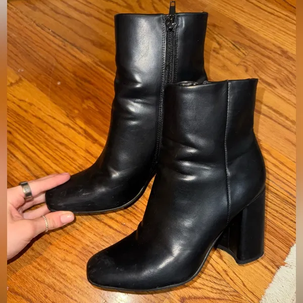 Steve Madden Square Toe Heeled Ankle Boot - Image 5