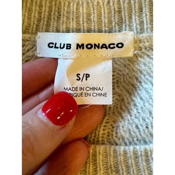 Club Monaco Sweater‎ Women Small Gray Wool Cashmere Blend Bell Sleeve Andreah - Image 9