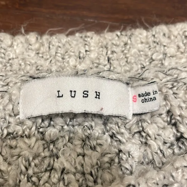 Lush gray and ivory striped sweater - Image 2