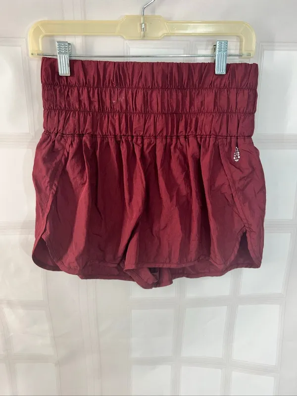 Free people movement The Way Home Run Shorts in burgundy size medium - Image 2