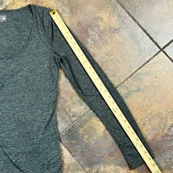 Converse One Star Dark Gray Jersey Top Long Sleeve Medium - Image 4