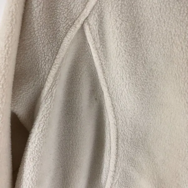 Columbia Womens Fleece Jacket Full Zip Pockets Cinch Waist Ivory 1X - Image 3