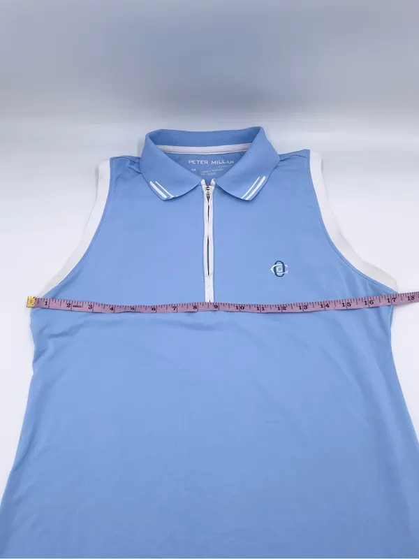 Peter Millar Women's Sleeveless Golf Polo Tank Size Medium Oakmont Country Club - Image 8
