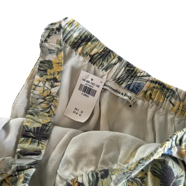 Abercrombie & Fitch One-Shoulder Boho Tropical Floral Cropped Tank Top XS NWT - Image 2