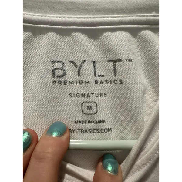 BYLT Premium Essential Cropped Crew SS T-Shirt Women’s M White Michelob Ultra - Image 4