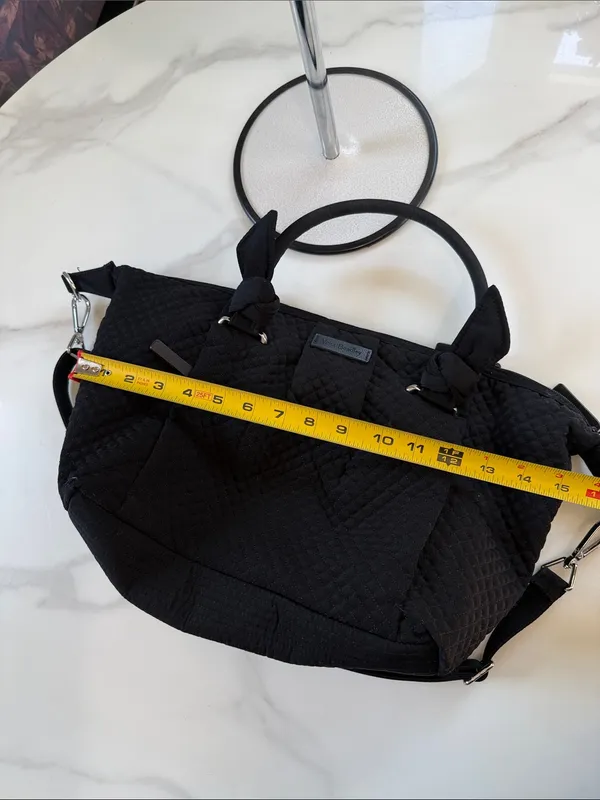 Vera Bradley Black Quilted Small Top-Handle Satchel - Image 12