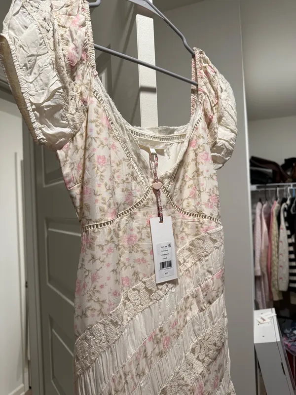Love Shack Fancy Verne Dress Ivory Blossom - Image 3