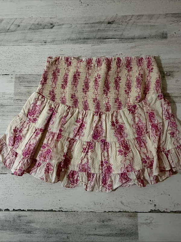 LoveShackFancy Aldana Mini Skirt in French Lilac - Image 5