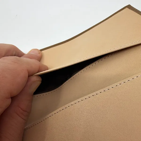 Coach Signature C Brown Canvas Leather Checkbook Cover - Image 6