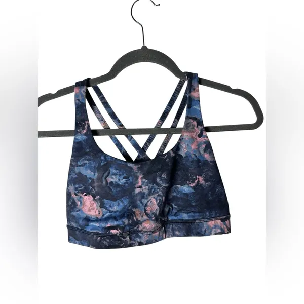 Lululemon Energy‎ Bra Moody Mirage Bark Berry Deep Navy Size 8 - Image 3