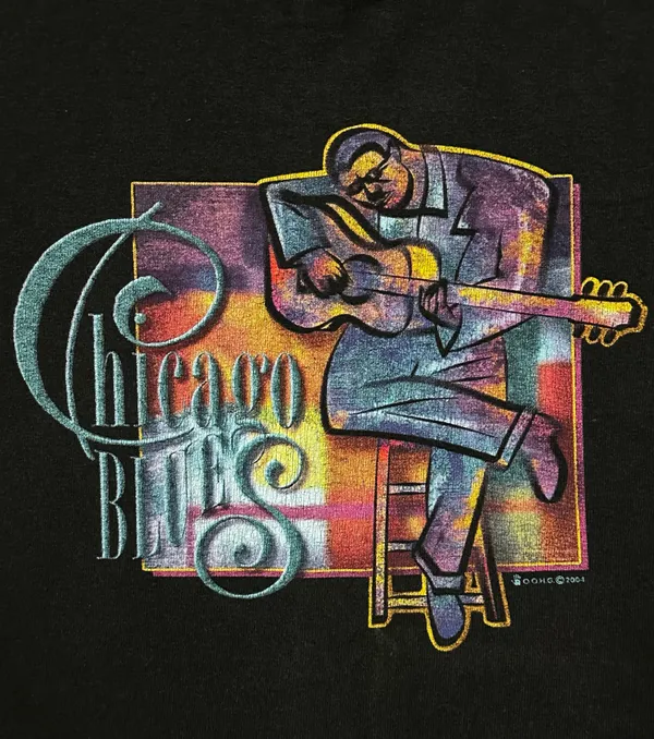 Vintage Anvil Chicago Blues Graphic Shirt - Image 4