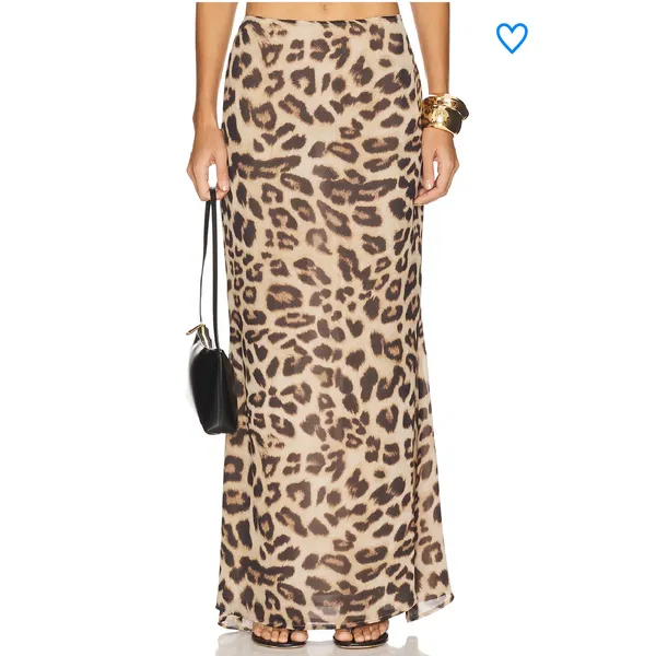 Superdown Max Skirt Leopard Print Nalani Size S Brown Black - Image 4