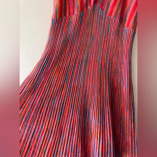 Scoop Vibrant Colorful Y2K Vibes Midi Knit‎ Dress - Image 5