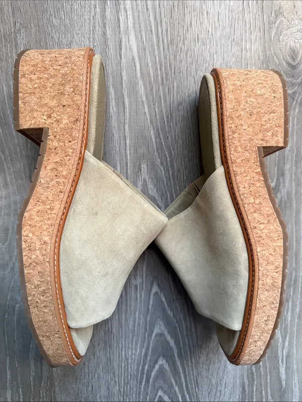 Vince Maddy-B suede cork platform sandals 9.5 - Image 3