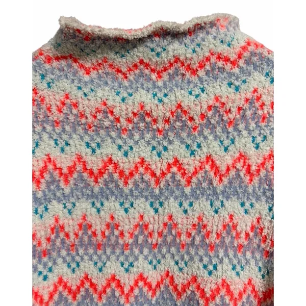 ANTHROPOLOGIE Pilcro Selene Sweater Neon Fair Isle Print Women's Size‎ Medium - Image 4