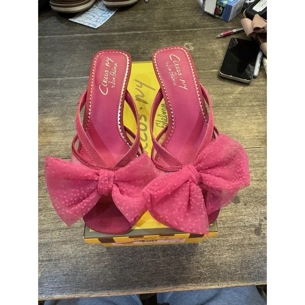 Circus NY by Sam Edelman Women's Natalina Heeled Sandal Magenta Size 7 Bow - Image 2