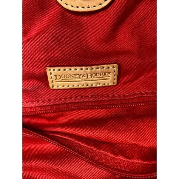 Dooney & BOURKE Blue Brown Large Fabric Tote Bag - Image 13