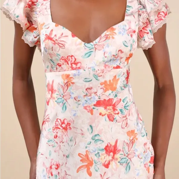Elegant Floral Print Lulus Midi Dress - Image 5