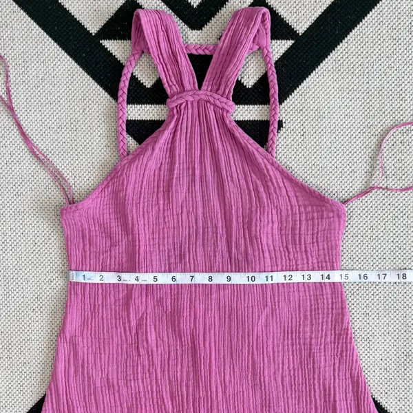 Anthropologie Braided Halter Mini Dress in Pink XS - Image 11