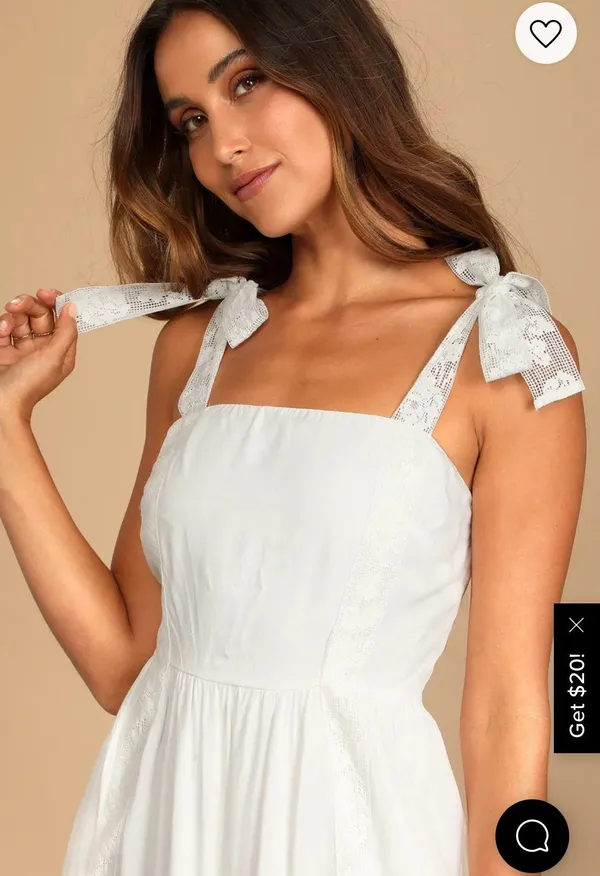 Lulus White Maxi With Lace - Image 2