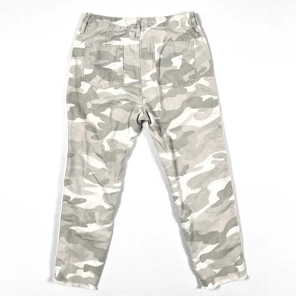 Mother The Shaker Chop Crop Fray Pants Womens 25 Camo Stripe Desert Print - Image 5