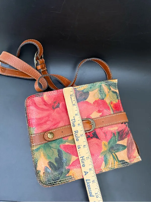 PATRICIA NASH Venezia Pouch Crossbody Spring Multi Floral Leather Crossbody Bag - Image 6