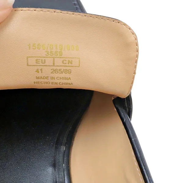Zara Black Gold Chunk Platform Flat Loafer Shoe Sz 41 Women's 10.5 - Image 7
