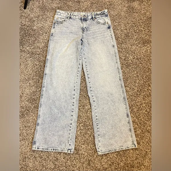 Coca-Cola By PacSun Light Indigo Low Rise Baggy Jeans Size 28 x 32 - Image 4