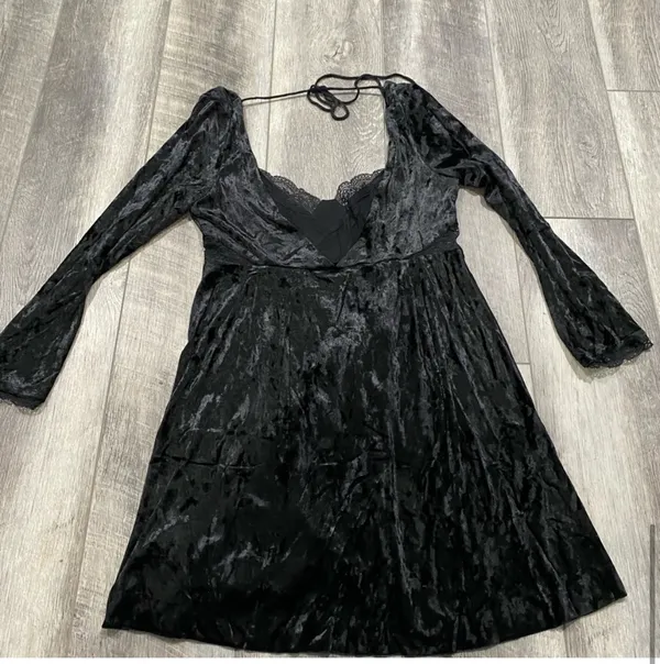 Free People Kat Velvet Mini Dress - Image 6