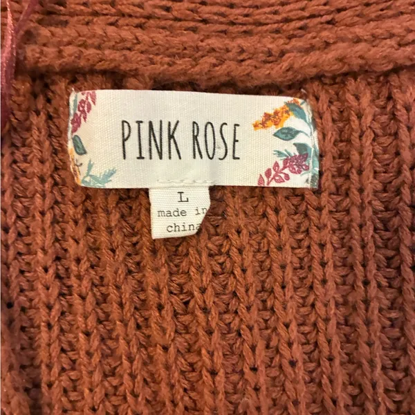 Women's Pink Rose Brand Rust Sweater Size Large - Image 2