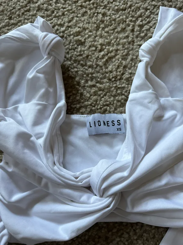 Princess Polly White Tie Top - Image 3
