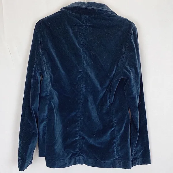 PARKER SMITH Women’s Sleek Navy Blue Versatile Velvet Blazer with Pockets Sz SM - Image 8