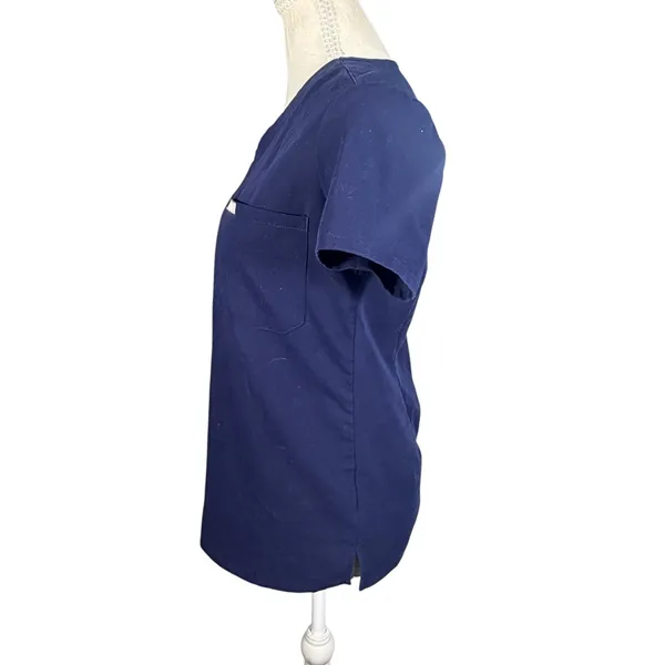 FIGS Technical Collection Scrub Top Womens XXS Navy Blue V Neck Medical Uniform - Image 13