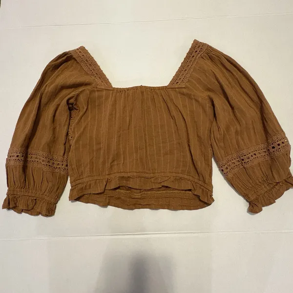 American‎ Eagle 2 Pc Bundle Black High Rise Mini Skirt 6 & Top Med Western Boho - Image 14